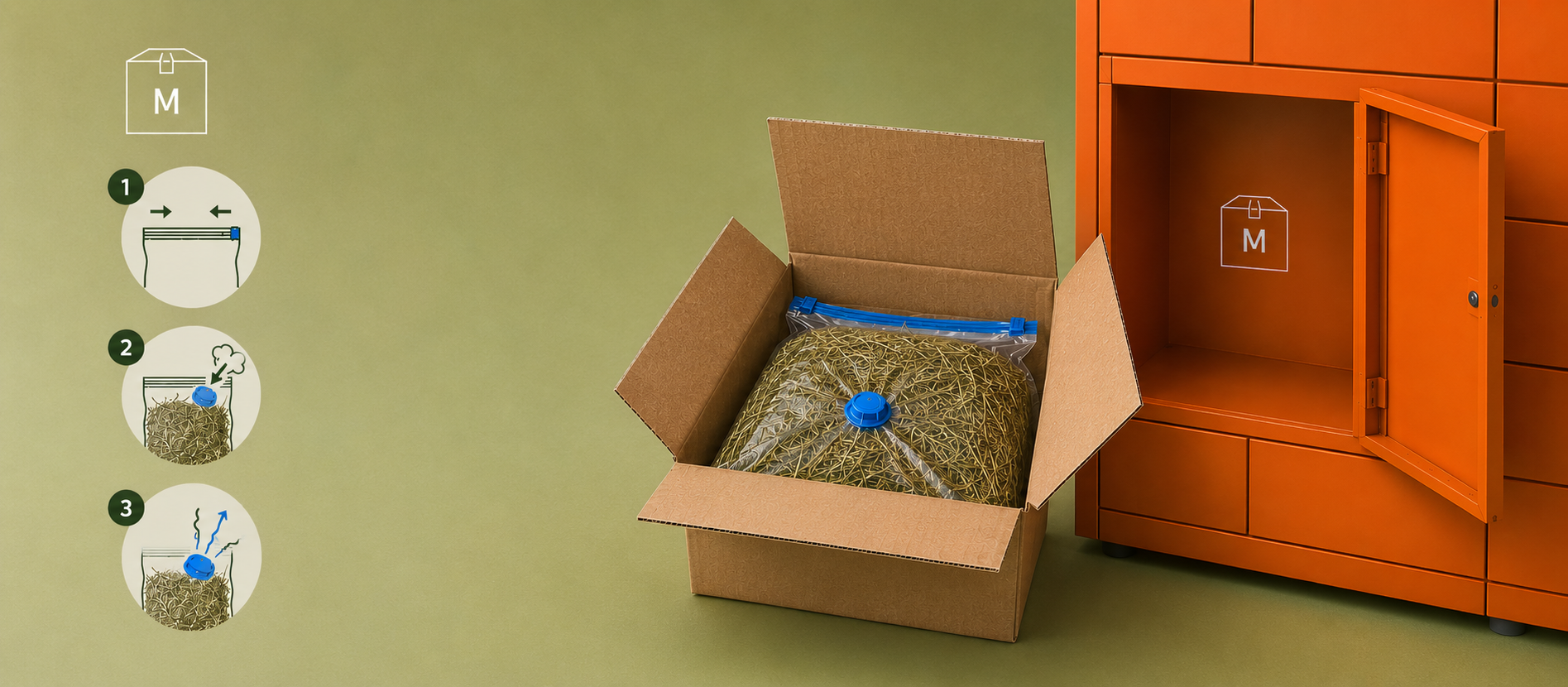 Parcel locker delivery banner